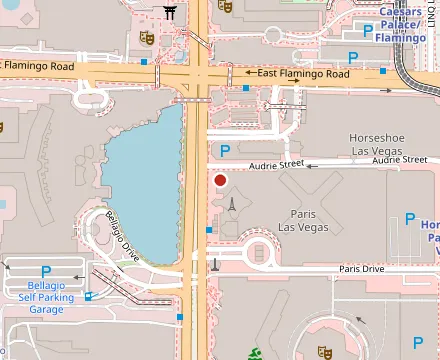 Map showing Mon Ami Gabi