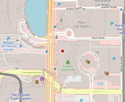 Map showing Gordon Ramsay Burger Las Vegas