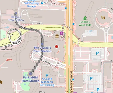Map showing Mastro's Ocean Club