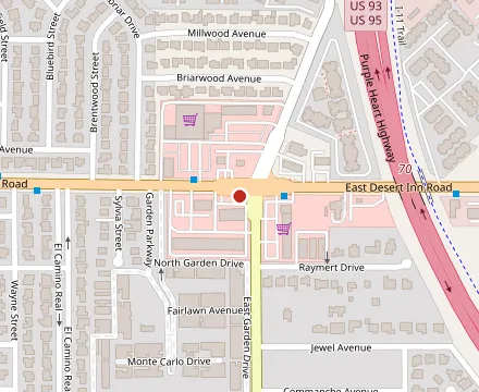 Map showing Los Olivos Ristorante