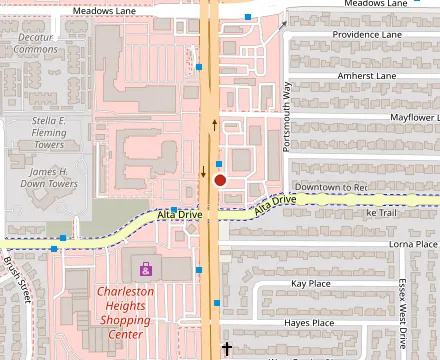 Map showing OnZon Thai Cuisine