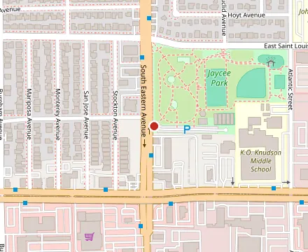 Map showing Peru Chicken Restaurant