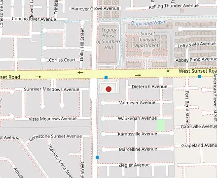 Map showing Rustic House Summerlin South