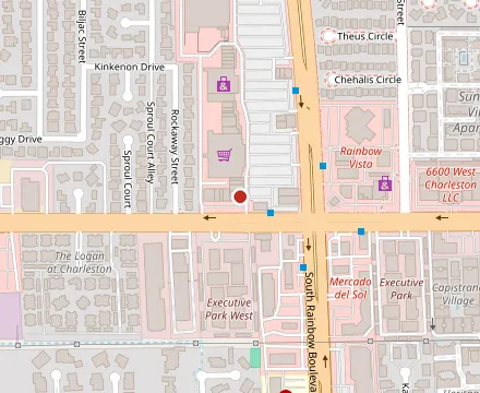 Map showing Greens and Grill