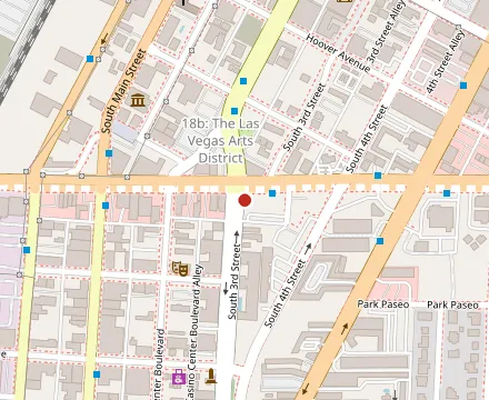 Map showing D E Thai Kitchen - Downtown