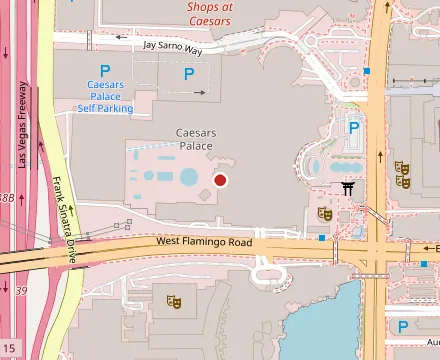 Map showing Bacchanal Buffet