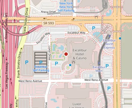 Map showing The Buffet at Excalibur