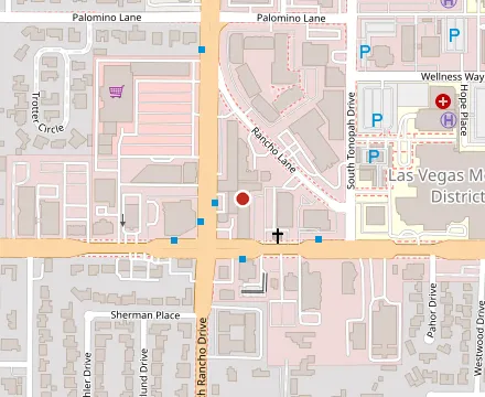 Map showing Le Thai - Charleston & Rancho