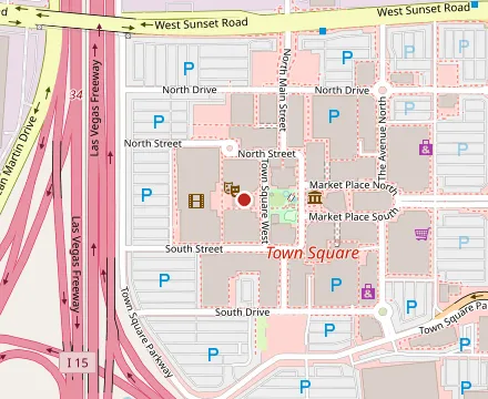 Map showing Milano Restaurant & Bar