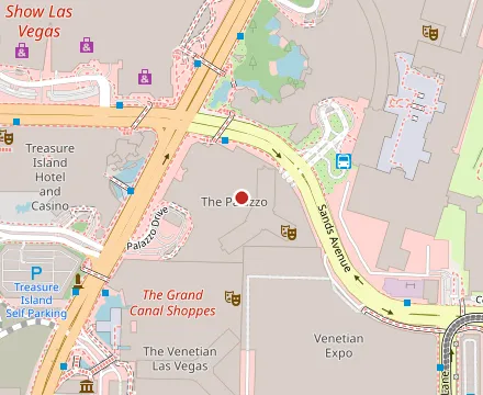 Map showing Buddy V's Ristorante