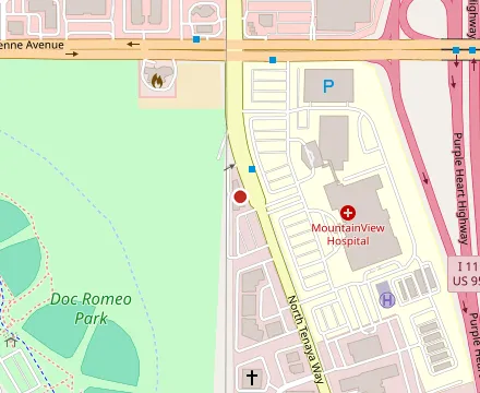 Map showing Las Vegas Brewing Company