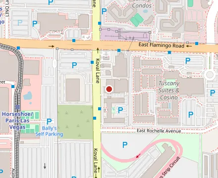 Map showing Ellis Island BBQ