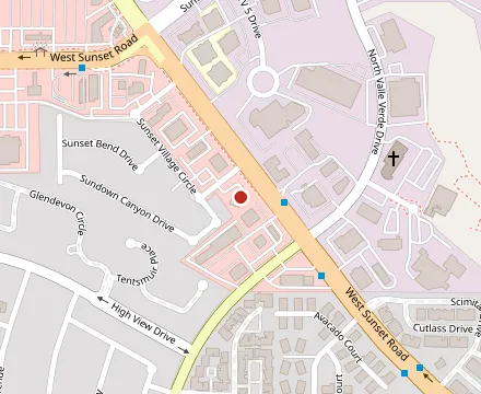 Map showing Chavelos Mexican Bar & Grill