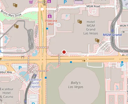 Map showing TAP Sports Bar at MGM Grand