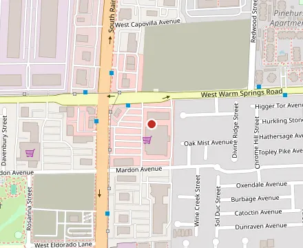 Map showing bb.q Chicken Las Vegas South Rainbow