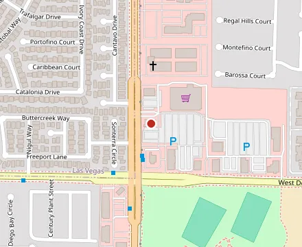 Map showing The Legends Oyster Bar & Grill
