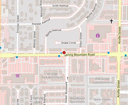 Map showing Ronald's Donuts