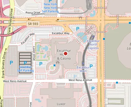 Map showing Dick’s Last Resort - Las Vegas - Excalibur Hotel