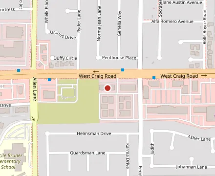 Map showing Famous Chicago Style Taco