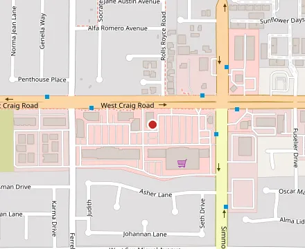 Map showing Tony's Mexican Food