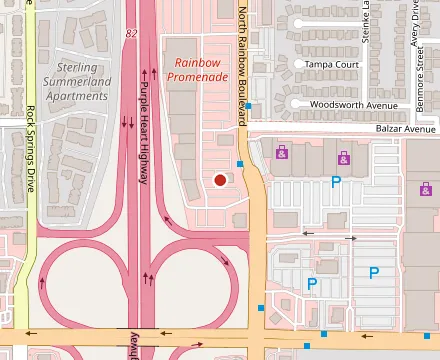 Map showing Ohjah Japanese Steakhouse North Rainbow