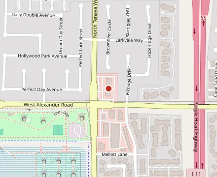 Map showing Sin Fronteras Tacos