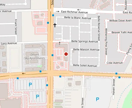 Map showing Yanni's Greek Grill