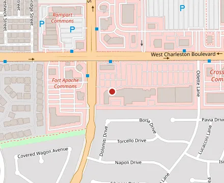 Map showing Meráki Greek Grill - Charleston/Fort Apache