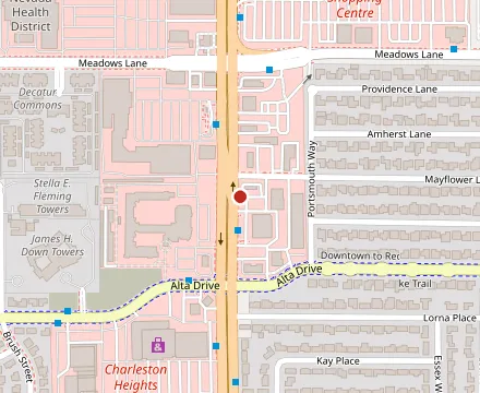 Map showing Lou's Diner